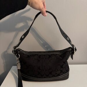 Coach black signature C's shoulder bag